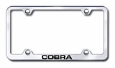 Ford Cobra Laser Etched Stainless Steel Wide License Plate Frame