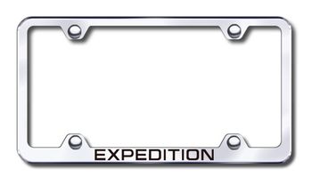 Ford Expedition Laser Etched Stainless Steel Wide License Plate Frame