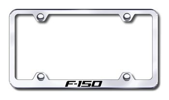 Ford F150 Laser Etched Stainless Steel Wide License Plate Frame