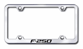 Ford F250 Laser Etched Stainless Steel Wide License Plate Frame
