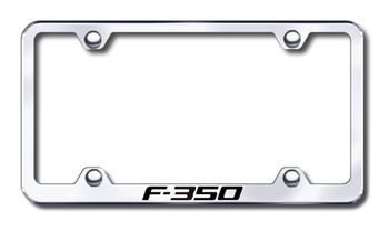 Ford F350 Laser Etched Stainless Steel Wide License Plate Frame