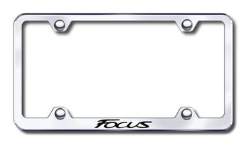 Ford Focus Laser Etched Stainless Steel Wide License Plate Frame