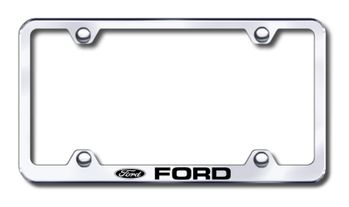 Ford Laser Etched Stainless Steel Wide License Plate Frame
