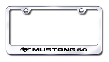 Ford Mustang 5.0 Laser Etched Stainless Steel License Plate Frame