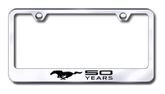 Ford Mustang 50 Years Laser Etched Stainless Steel License Plate Frame