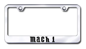 Ford Mustang Mach 1 Laser Etched Stainless Steel License Plate Frame