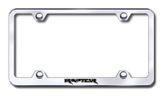 Ford Raptor Laser Etched Stainless Steel Wide License Plate Frame
