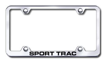 Ford Sport Trac Laser Etched Stainless Steel Wide License Plate Frame