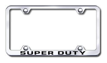 Ford Super Duty Laser Etched Stainless Steel Wide License Plate Frame
