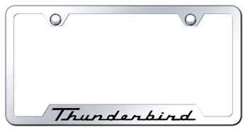 Ford Thunderbird Laser Etched Mirrored Stainless Steel Cut-Out License Plate Frame