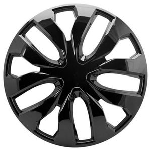Fracture Glossy Black Wheel Covers (Set of 4)
