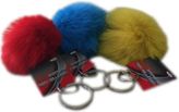 Furry Pom Poms Key Chain