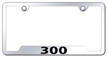 Chrysler 300 Laser Etched Stainless Steel Cut-Out License Plate Frame