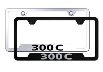 Chrysler 300C Laser Etched Stainless Steel Cut-Out License Frame