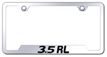 Acura 3.5 RL Laser Etched Stainless Steel Cut-Out License Plate Frame
