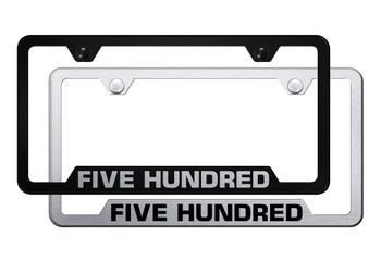 Ford 500 Laser Etched Stainless Steel Cut-Out License Plate Frame