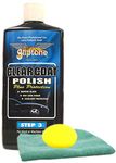 Gliptone Clear Coat Liquid Car Polish (16 oz), Microfiber Cloth & Foam Pad Kit