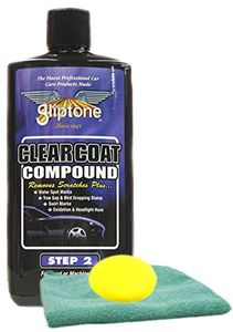 Gliptone Clearcoat Compound (16 oz), Microfiber Cloth & Foam Pad Kit