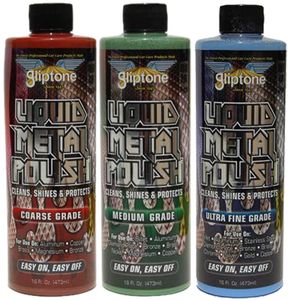 Gliptone Coarse, Medium & Ultra Fine Grade Liquid Metal Polish Kit
