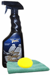 Gliptone Leather Cleaner Spray (17 oz), Microfiber Cloth & Foam Pad Kit