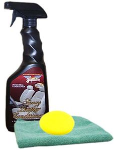 Gliptone Leather Conditioner Spray (17 oz), Microfiber Cloth & Foam Pad Kit