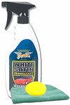 Gliptone White Satin Protectant Dressing Spray (22 oz), Microfiber Cloth & Foam Pad Kit