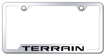 GMC Terrain Laser Etched Stainless Steel Cut-Out License Plate Frame