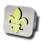 Gold-Plated Fleur-De-Lis Stainless Steel Hitch Plug