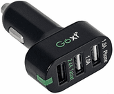 GOXT Black 12V Triple USB Charger