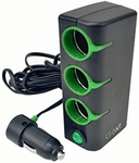 GOXT 12V Triple Socket Charger With On/Off Switch