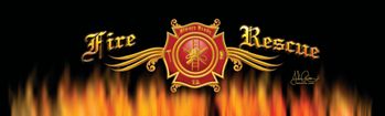 Grafix Jam Fire Rescue Rear Window Decal