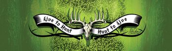 Grafix Jam Live To Hunt Rear Window Decal