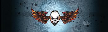 Grafix Jam Wing Skull Rear Window Decal