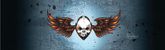 Grafix Jam Wing Skull Rear Window Decal
