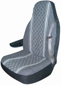 Gray Diamond-Back Truck Bucket Seat Cover (Pair)