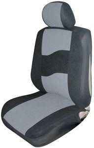 Gray Low Back Side Air Bag Bucket Seat Cover (Pair)