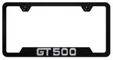 Mustang GT500 Laser Etched Black Stainless Steel Cut-Out License Plate Frame