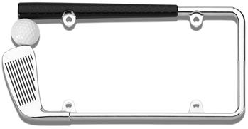 Hand-Painted Golf Club License Plate Frame