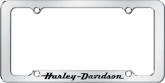 Harley Davidson Script Chrome Metal License Plate Frame