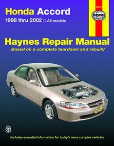 Haynes Repair Manual For Honda Accord (1998-2002)