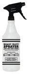 Heavy Duty Chemical Resistant Black Trigger Sprayer Bottle (32 Oz)