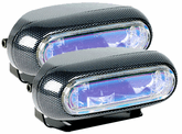 Hella Optilux 1250 Electron Blue Carbon Fiber Rectangular Fog Light Kit