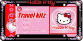 Hello Kitty License Plate Frame, Decal & Keychain Travel Kit