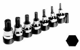 Hex Bit Set 7 Pc. 3/8" Square Drive