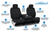 Moda Custom Black Wetsuit Rear Seat Cover for GMC Sierra 1500, SLE, SLT, AT4, Elevation & 2500 (2019-2021)