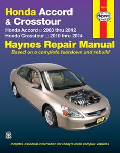 Honda Accord & Crosstour Haynes Repair Manual (2003-2014)