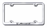 Honda Accord Laser Etched Stainless Steel Wide License Plate Frame