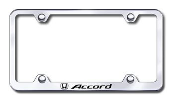 Honda Accord Laser Etched Stainless Steel Wide License Plate Frame