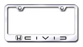 Honda Civic Laser Etched Stainless Steel License Plate Frame