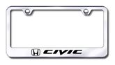 Honda Civic Laser Etched Stainless Steel License Plate Frame